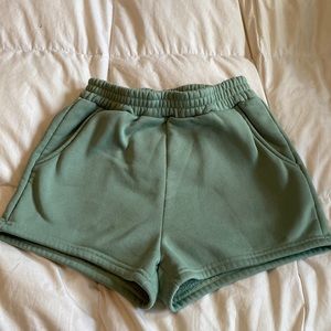 light green, comfy shorts, XS